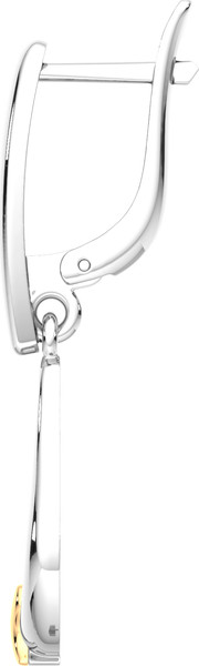 Изображение товара Серьги из серебра ZORKA 0300120.G14K (с золотой вставкой)