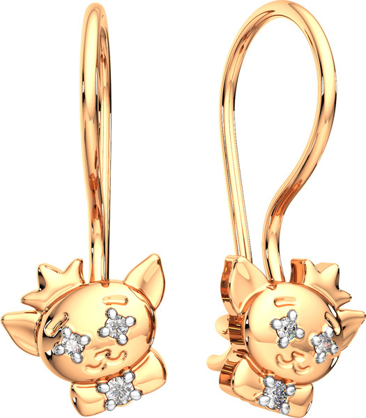 Изображение товара Серьги из розового золота ZORKA 3101518.14K.R.ZZ (с фианитами)