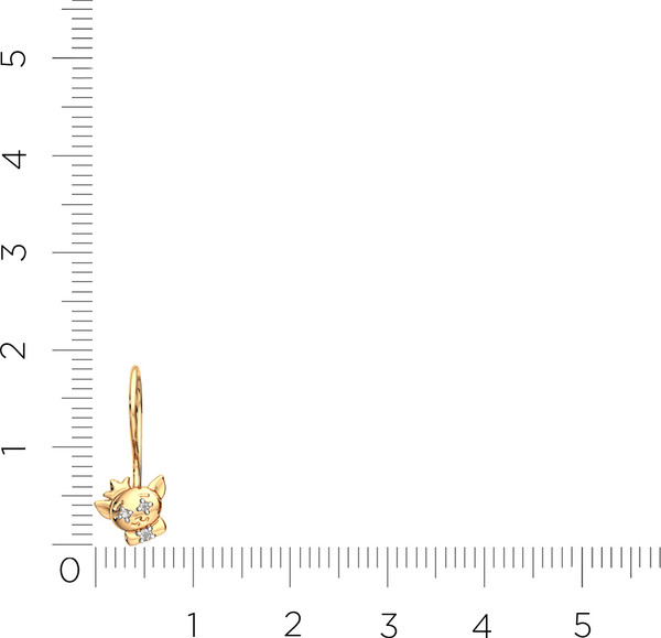 Изображение товара Серьги из розового золота ZORKA 3101518.14K.R.ZZ (с фианитами)
