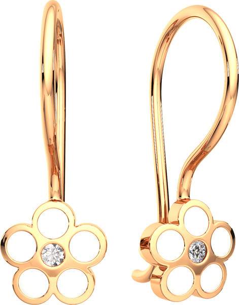 Изображение товара Серьги из розового золота ZORKA 310422А.9K.R (с фианитами)