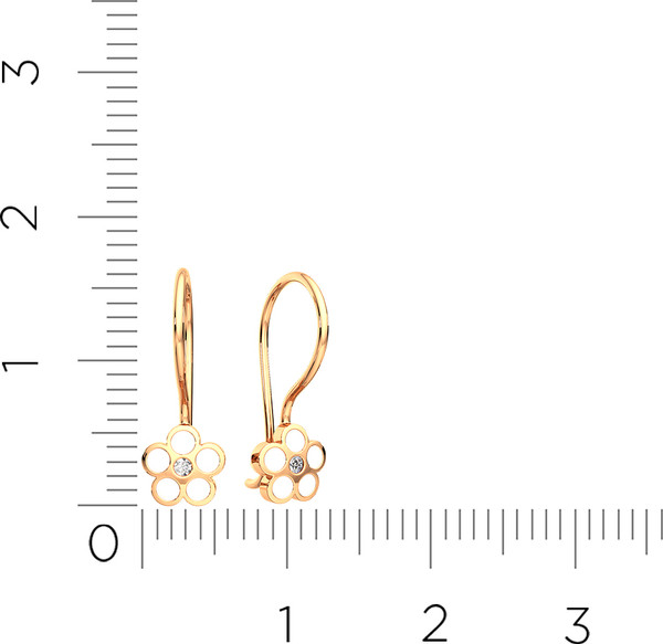 Изображение товара Серьги из розового золота ZORKA 310422А.9K.R (с фианитами)