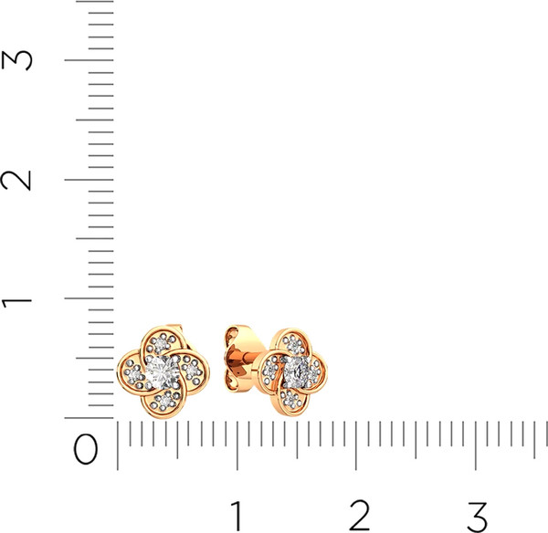 Изображение товара Серьги из розового золота ZORKA 310866.9K.R (с фианитами)