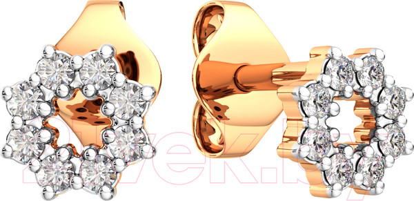 Изображение товара Серьги из розового золота ZORKA 310862.14K.R (с фианитами)