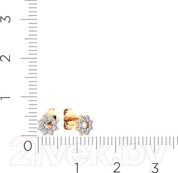Изображение товара Серьги из розового золота ZORKA 310862.14K.R (с фианитами)