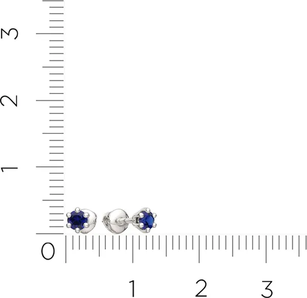 Изображение товара Серьги из белого золота ZORKA 3P1002.14K.W (с сапфирами)