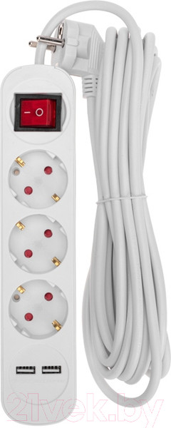 Изображение товара Удлинитель Rexant Standard 13-4017 (белый)