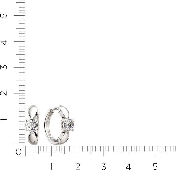 Изображение товара Серьги из серебра ZORKA 0310870.ZZ (с фианитами)