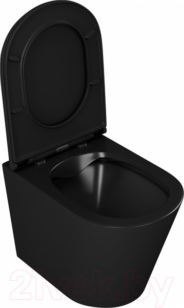 Изображение товара Унитаз подвесной D&K Venice DT1026025 (черный, сиденье микролифт)