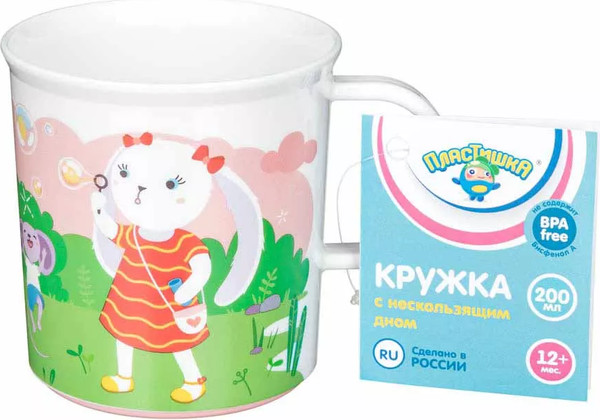 Изображение товара Кружка детская Пластишка 431317316  (белый)