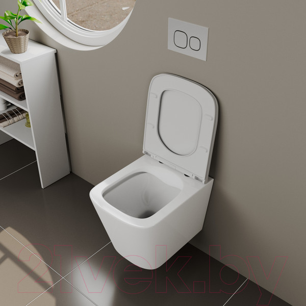 Изображение товара Унитаз подвесной D&K Berlin DT1436016 (белый, сиденье микролифт)