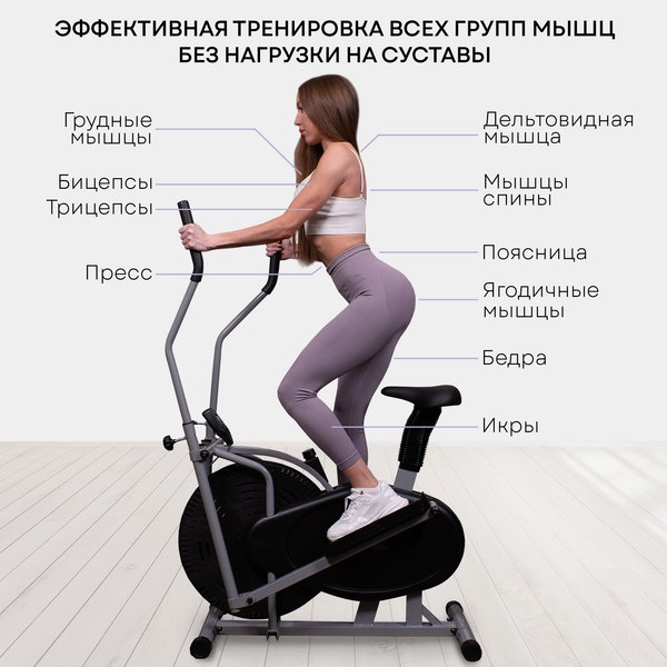 Изображение товара Эллипсоид-велотренажер PLANTA FD-Е700 с сидением