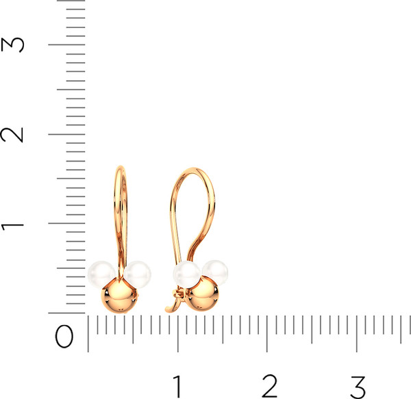 Изображение товара Серьги из розового золота ZORKA 310752.9K.R (с жемчугом)