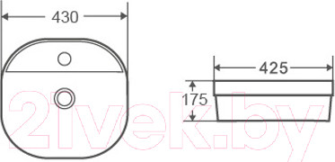 Изображение товара Умывальник D&K Quadro DT1510916 (белый)