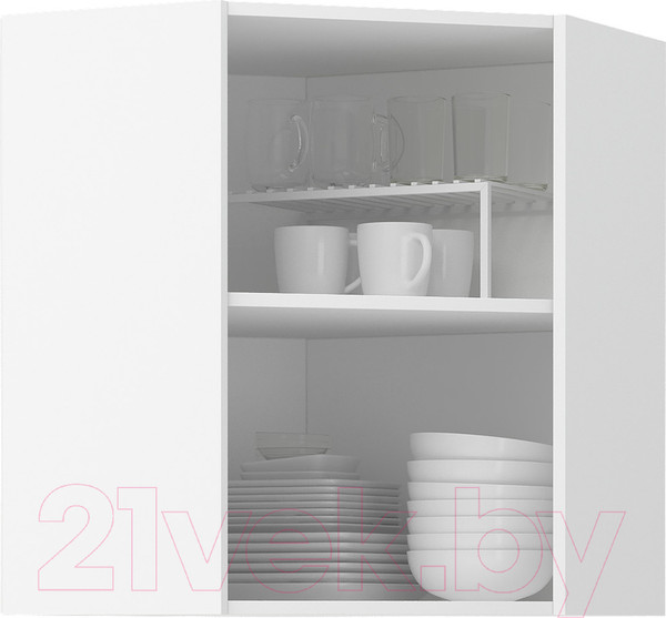 Изображение товара Шкаф навесной для кухни Mio Tesoro Пасадена ШВУ 600 угловой (белый/ателье светлое)