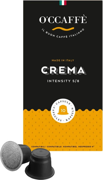Изображение товара Кофе в капсулах O'ccaffe Crema стандарт Nespresso (10x5г)