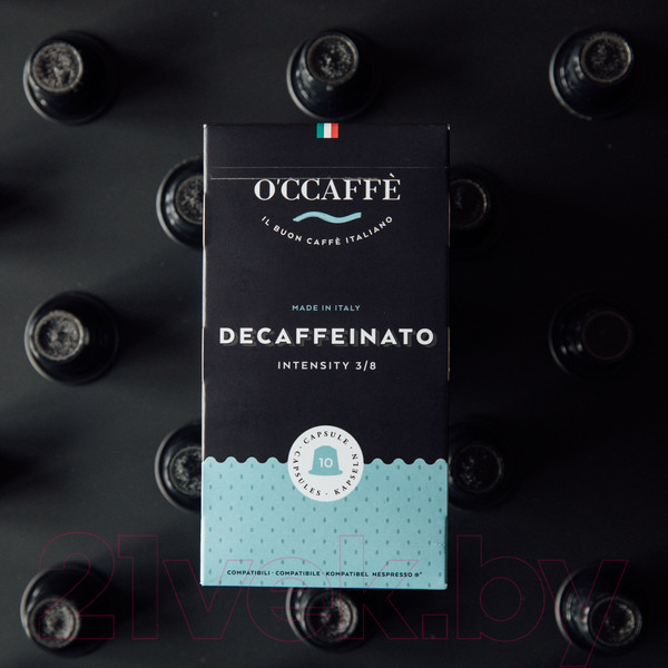 Изображение товара Кофе в капсулах O'ccaffe Decaffeinato стандарт Nespresso (10x5г)