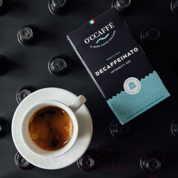 Изображение товара Кофе в капсулах O'ccaffe Decaffeinato стандарт Nespresso (10x5г)