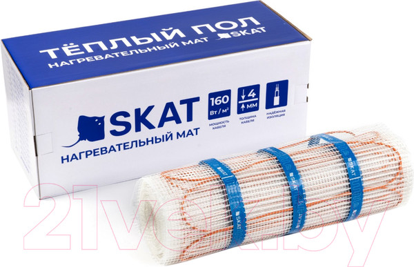 Изображение товара Теплый пол электрический Skat НТ МАТ 160Вт/м2 1м.кв. 160Вт