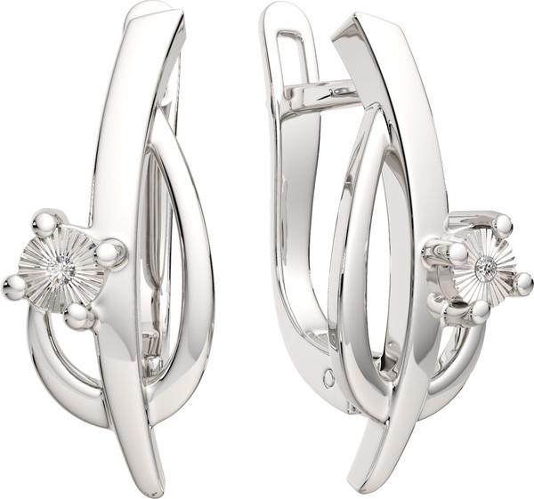 Серьги из серебра ZORKA 03D0090.ZZ (с бриллиантами)