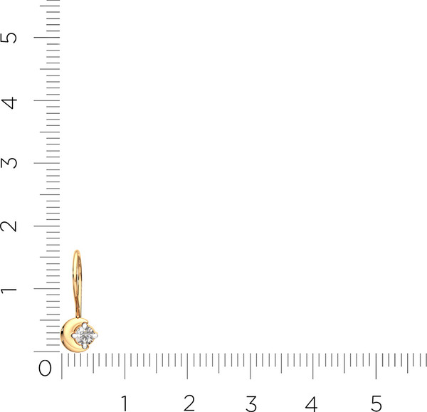 Изображение товара Серьги из розового золота ZORKA 3101402.14K.R.ZZ (с фианитами)