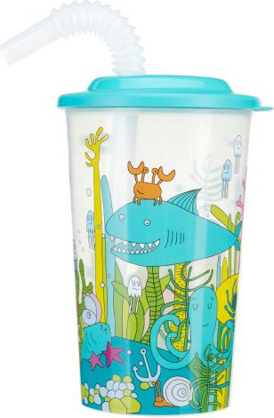 Изображение товара Стакан Пластишка Морской мир / 431317402  (голубой)
