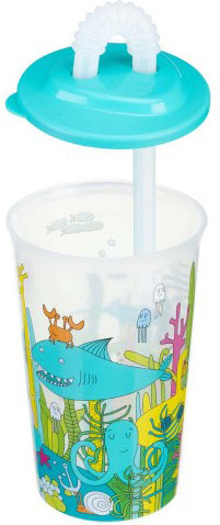 Изображение товара Стакан Пластишка Морской мир / 431317402  (голубой)