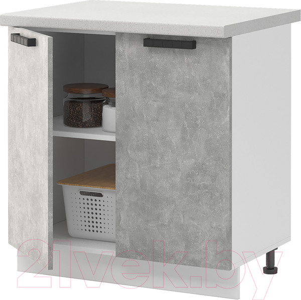 Изображение товара Шкаф-стол кухонный Mio Tesoro Пасадена ШН 800 (белый/ателье светлое)