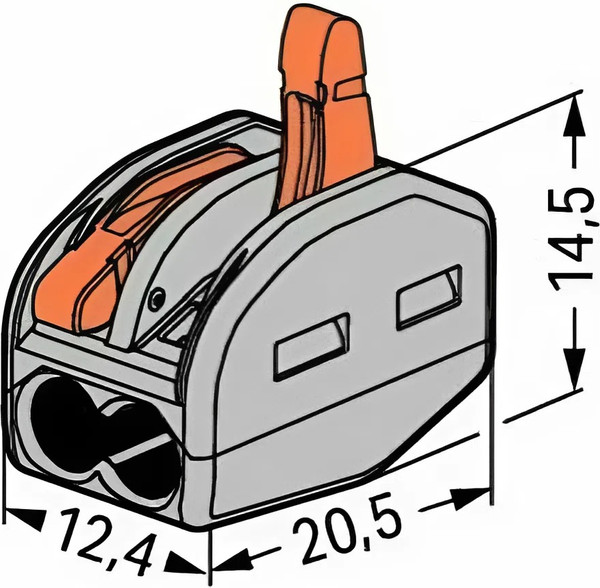 Изображение товара Набор клемм Wago 222-412 (5шт)