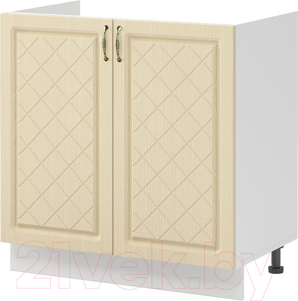 Изображение товара Шкаф под мойку Mio Tesoro Модена ШНМ 800 (белый/дуб ваниль)
