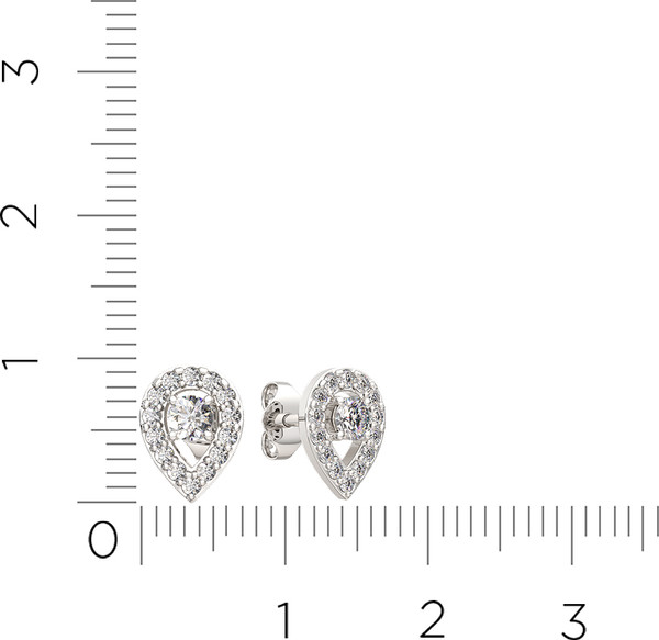 Изображение товара Серьги из серебра ZORKA 0310203 (с фианитами)