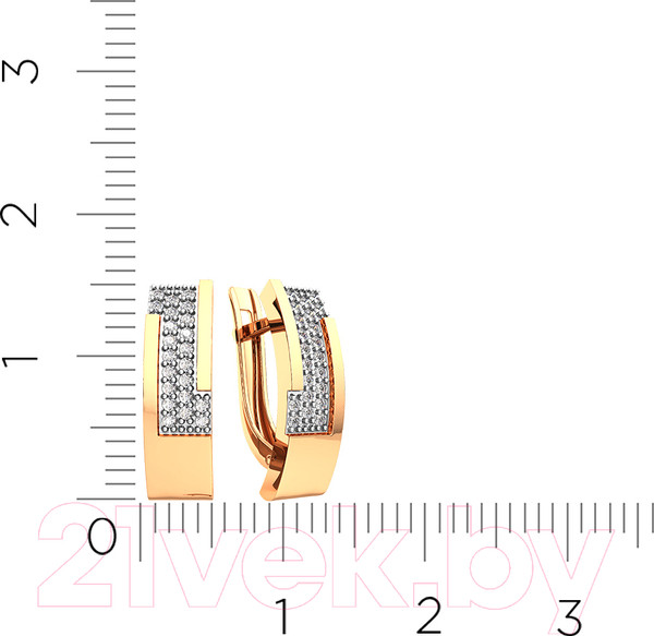 Изображение товара Серьги из розового золота ZORKA 310454-9K (с фианитами)