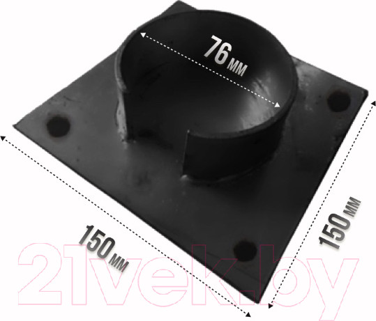 Изображение товара Оголовок для сваи Grins Metall 76 150x150мм