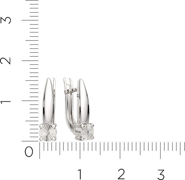 Изображение товара Серьги из серебра ZORKA 03D0096.ZZ (с бриллиантами)