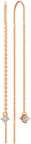 Изображение товара Серьги из розового золота ZORKA 310822.14K.R (с фианитами)