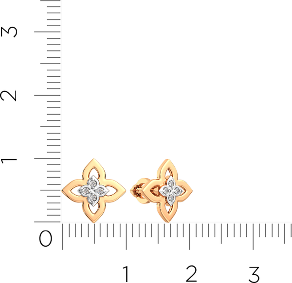 Изображение товара Серьги из розового золота ZORKA 3D00459.14K.R (с бриллиантами)