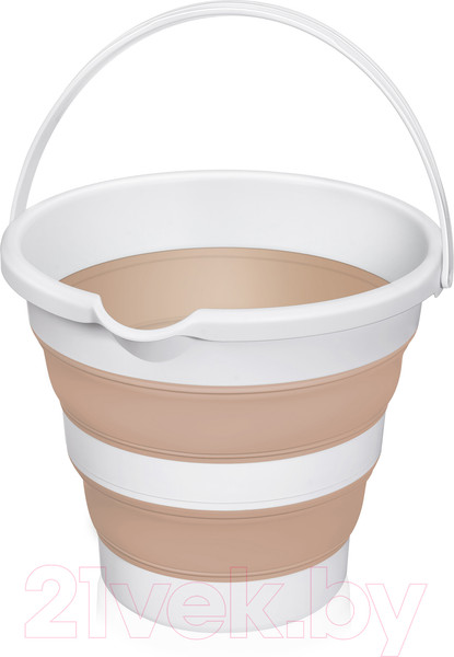 Изображение товара Ведро Эльфпласт Flexy / ЕР644 (белый/абрикосовый)