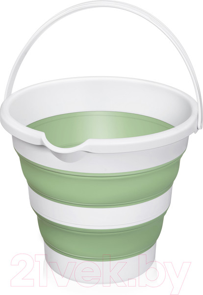 Изображение товара Ведро Эльфпласт Flexy / ЕР644 (белый/светло-зеленый)