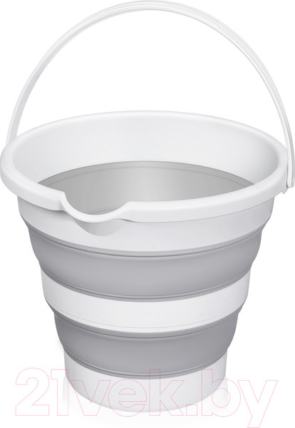 Изображение товара Ведро Эльфпласт Flexy / ЕР644 (белый/серый)