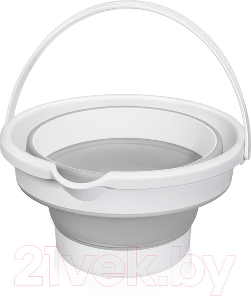Изображение товара Ведро Эльфпласт Flexy / ЕР644 (белый/серый)