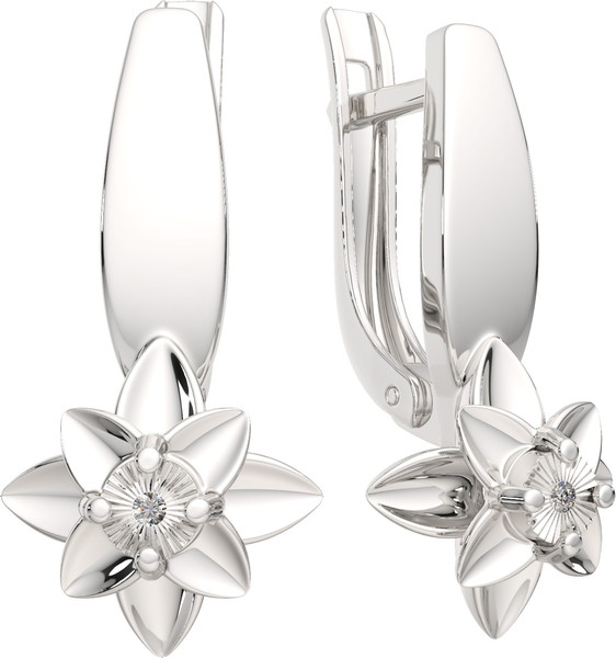 Изображение товара Серьги из серебра ZORKA 03D0077.ZZ (с бриллиантами)