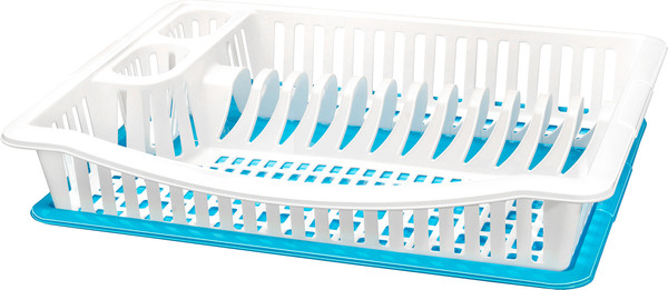 Изображение товара Сушилка для посуды Эльфпласт Rondo ЕР386 (серый/голубой)