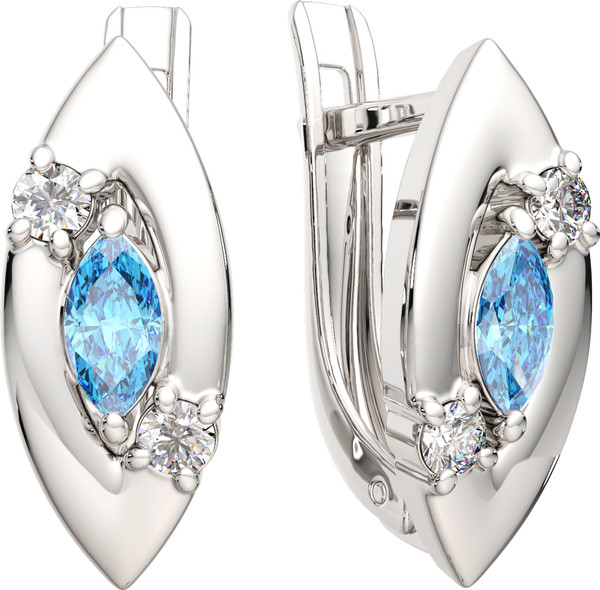 Изображение товара Серьги из серебра ZORKA 03S4025.ZZ (с топазами и фианитами)