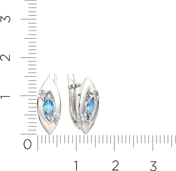 Изображение товара Серьги из серебра ZORKA 03S4025.ZZ (с топазами и фианитами)