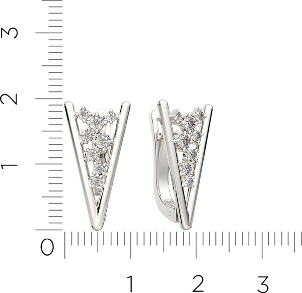 Изображение товара Серьги из серебра ZORKA 0310328 (с фианитами)