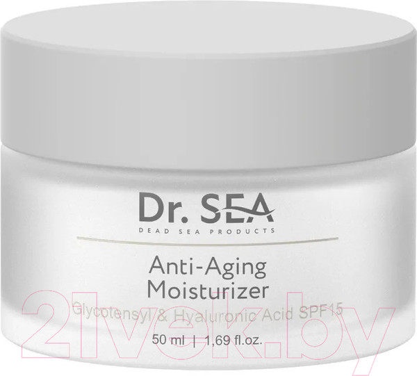 Изображение товара Крем для лица Dr. Sea Антивозрастной с комплексом Glycotensyl и гиалур. кислотой SPF15 (50мл)