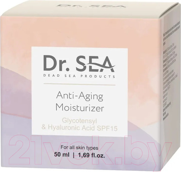 Изображение товара Крем для лица Dr. Sea Антивозрастной с комплексом Glycotensyl и гиалур. кислотой SPF15 (50мл)