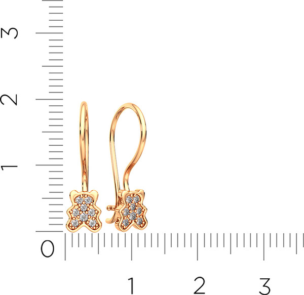 Изображение товара Серьги из розового золота ZORKA 310430А (с фианитами)