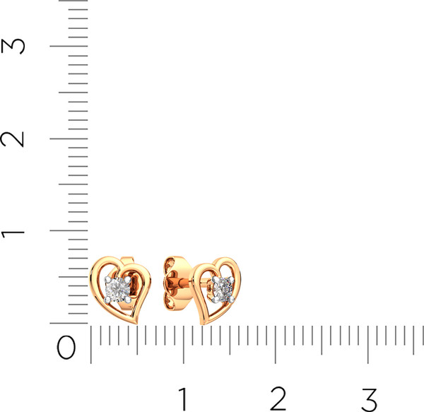 Изображение товара Серьги из розового золота ZORKA 3101390.9K.R (с фианитами)