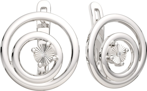 Изображение товара Серьги из серебра ZORKA 03D0105.ZZ (с бриллиантами)