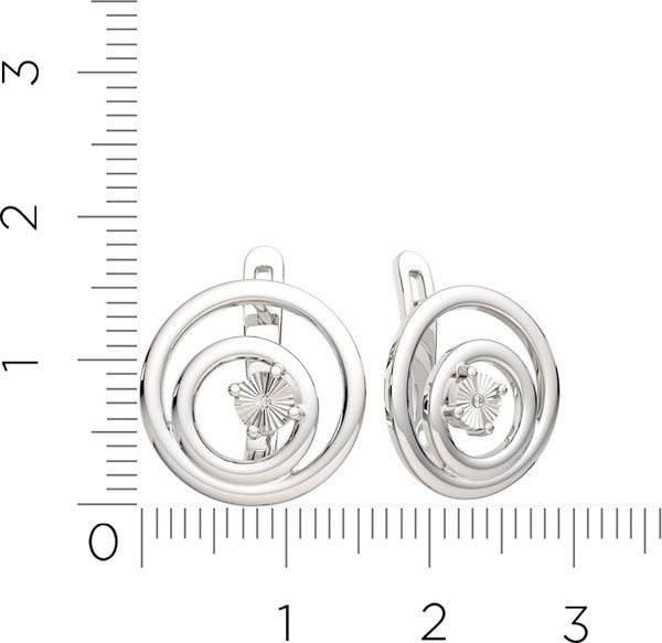 Изображение товара Серьги из серебра ZORKA 03D0105.ZZ (с бриллиантами)